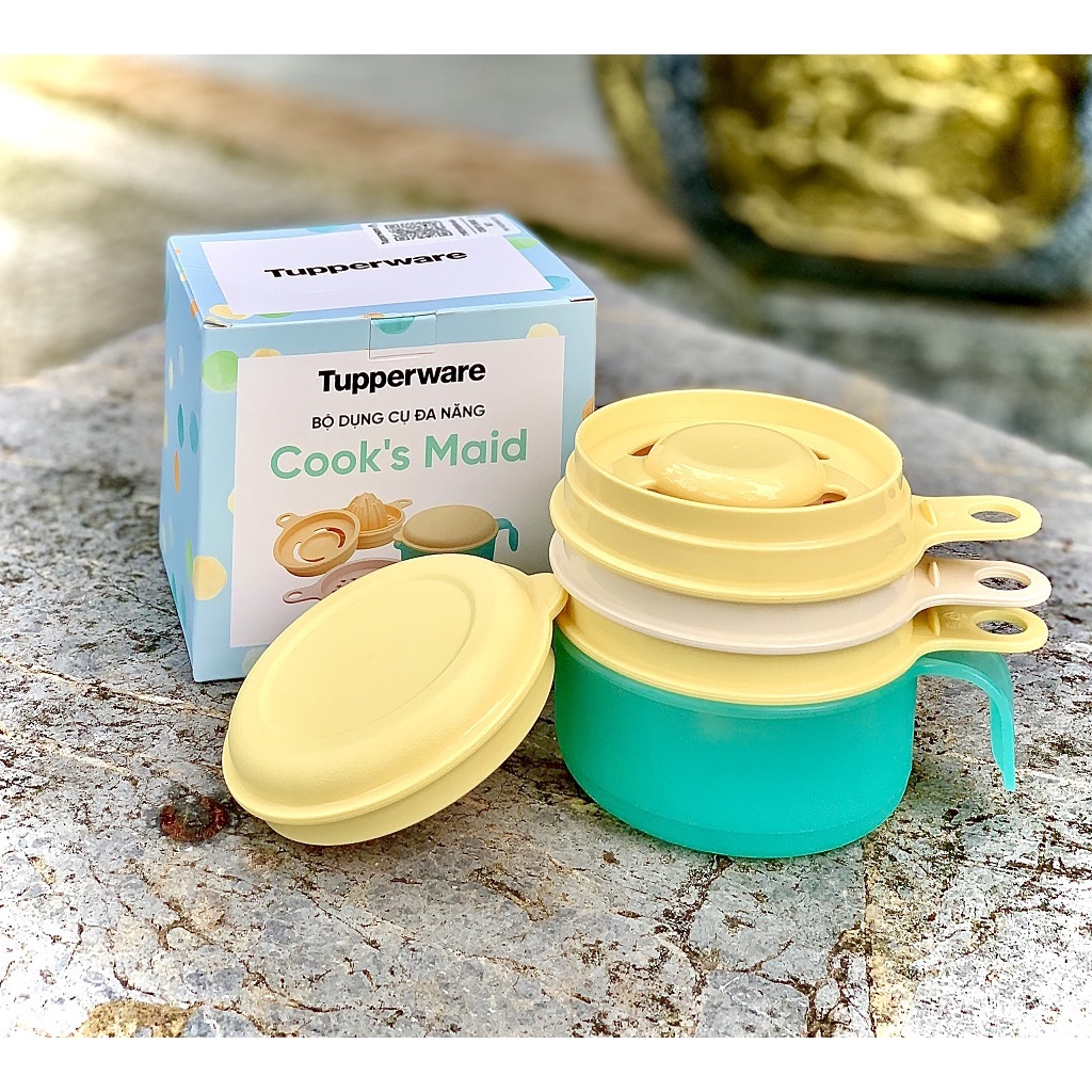 Bộ Dụng Cụ Đa Năng Tupperware Vắt Ép Cam, Tách Trứng Thiết Kế Nhỏ Gọn Tiết Kiệm Không Gian Lưu Trữ