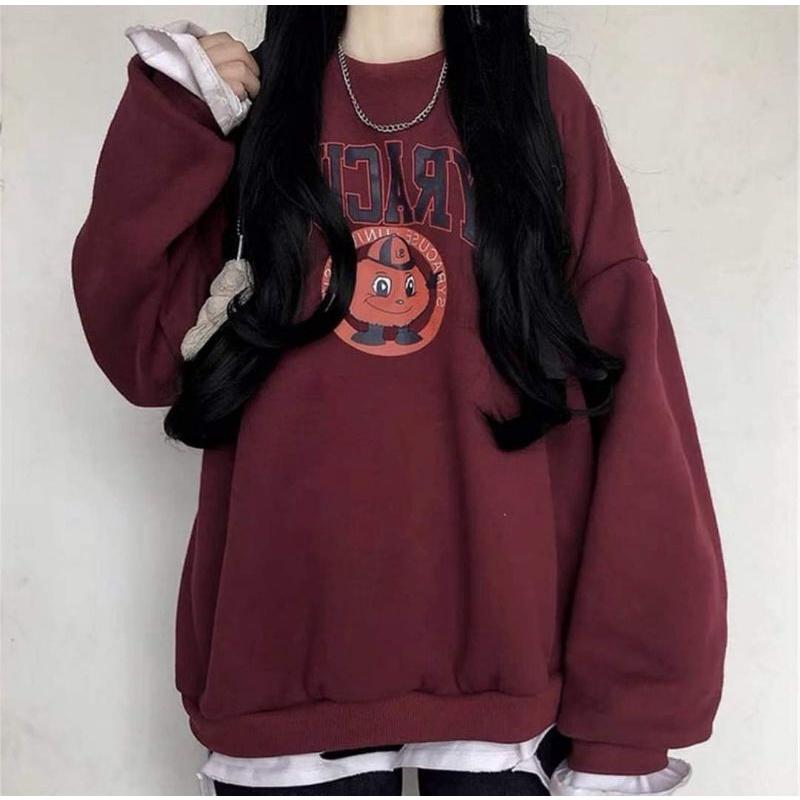 Áo swt nỉ cổ tròn cotton tay bồng ------- ÁO NỈ CỔ TRÒN SYRACUYS