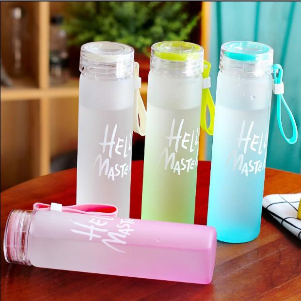 Bình Đựng Nước Thuỷ Tinh Hello Master 450ml Cực đẹp