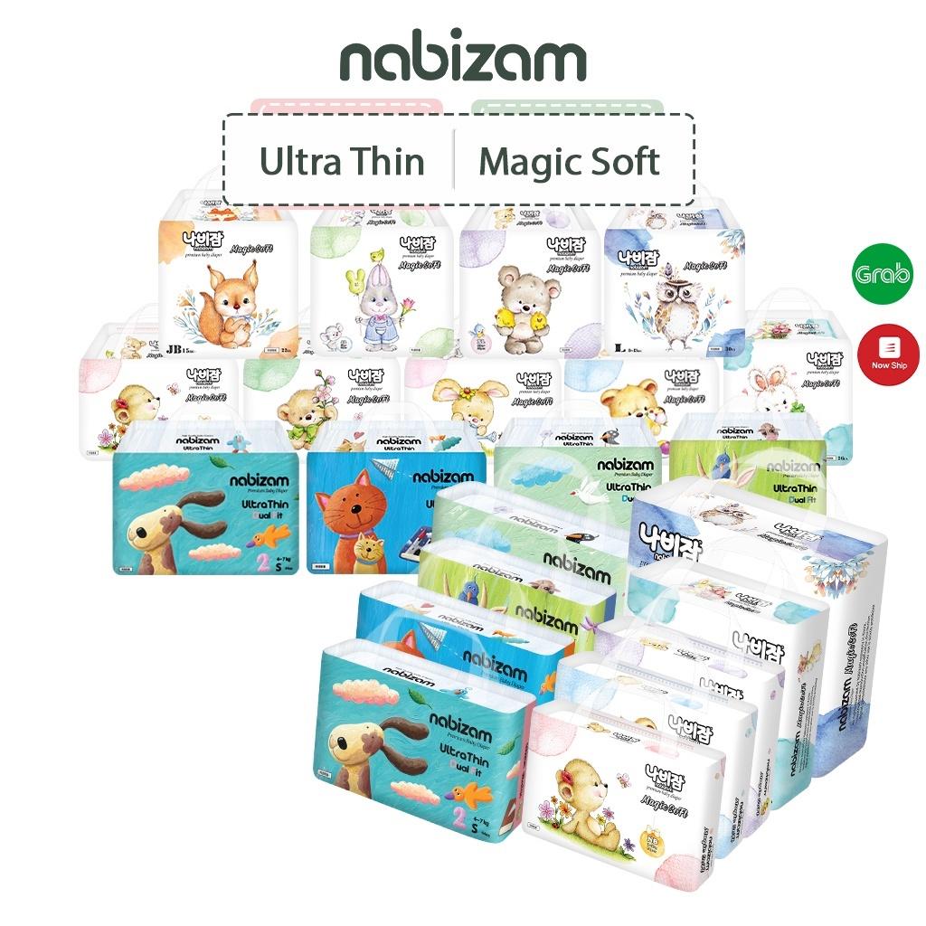 Combo 4 Bịch Tã/Bỉm Cho Bé NABIZAM Êm Mỏng Chống Hăm Đủ Size Cho Bé Từ 3kg Đến 25kg, Quy Cách 20-50 Miếng/Bịch