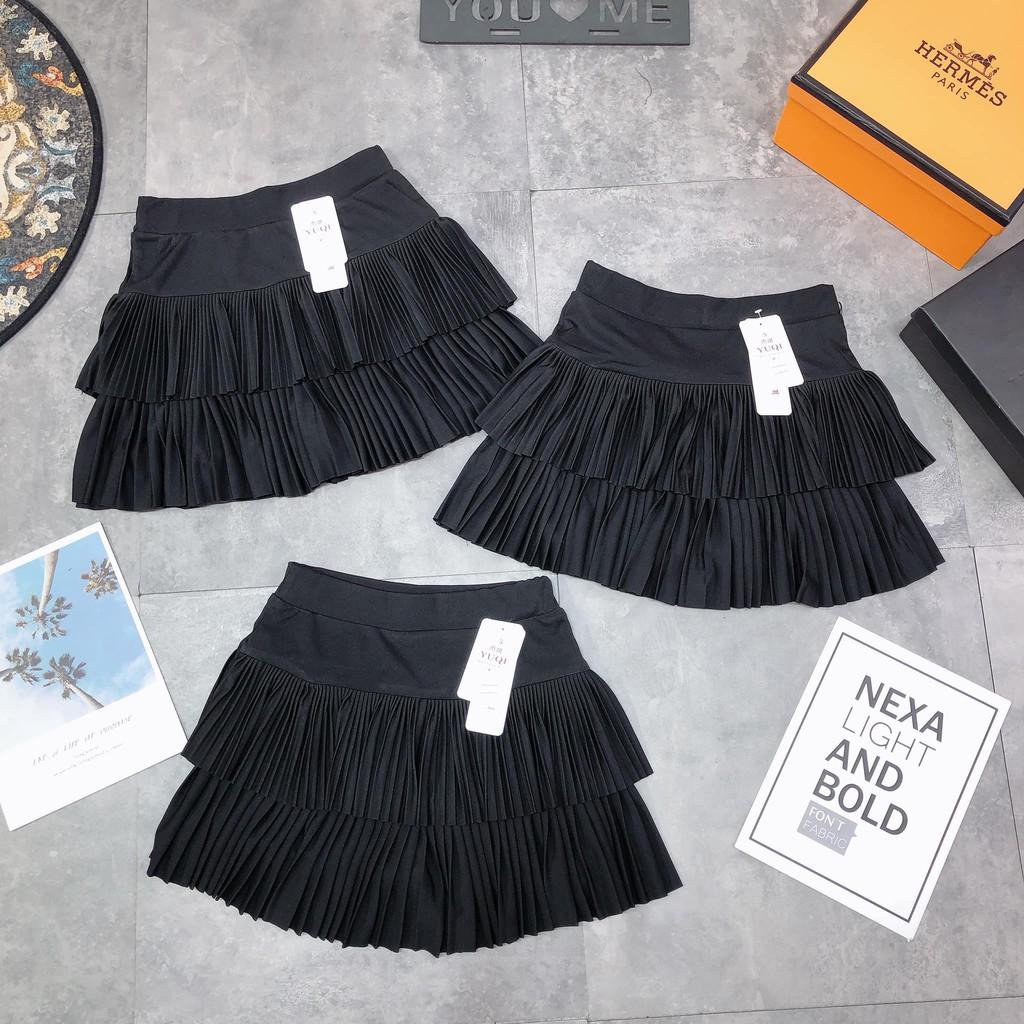 Chân váy đen ly nhỏ 2 tầng mã 995