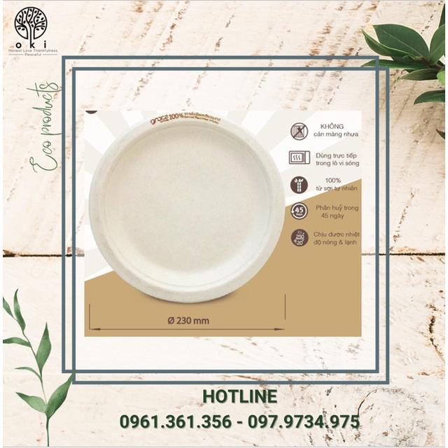 Đĩa làm từ bã mía - 9in-230mm - Tiện lợi, thân thiện với môi trường