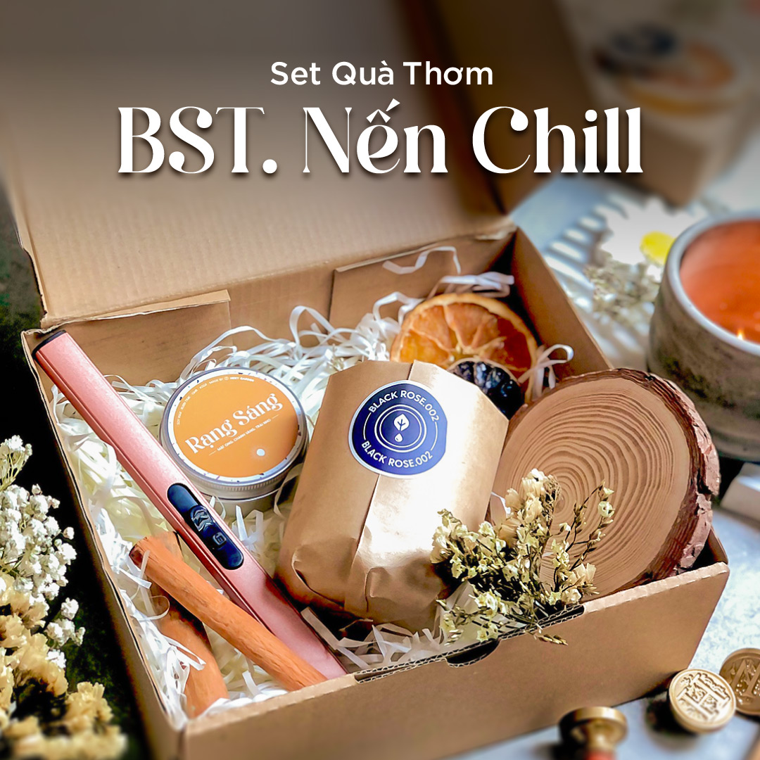 Set Quà Tặng Sinh Nhật Bạn Nữ, Bạn Trai Nến Thơm Chill &amp; Relax