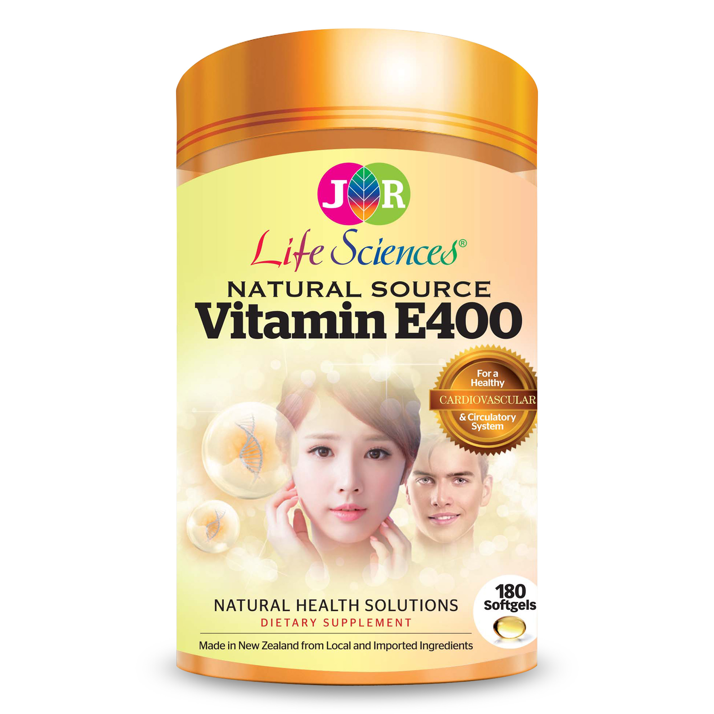 Viên uống bổ sung Vitamin E400 JR Life Sciences hỗ trợ tóc, da và mắt khỏe mạnh