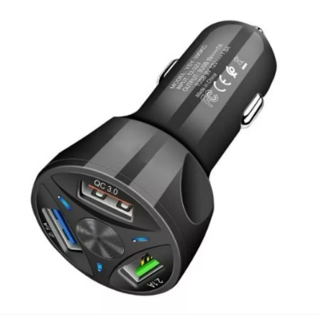 TẨU SẠC ĐIỆN THOẠI 3 CỔNG TRÊN XE HƠI ÔTÔ CAO CẤP