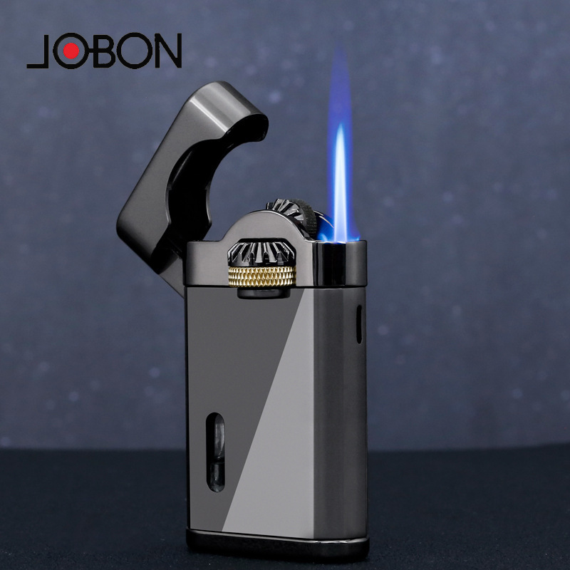 Vỏ Hộp quẹt bật lửa gas  jobon 1 tia lửa xanh đánh đá thiết kế độc lạ