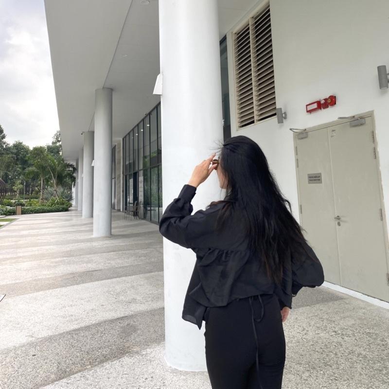 Áo sơ Mimi lệch lưng
