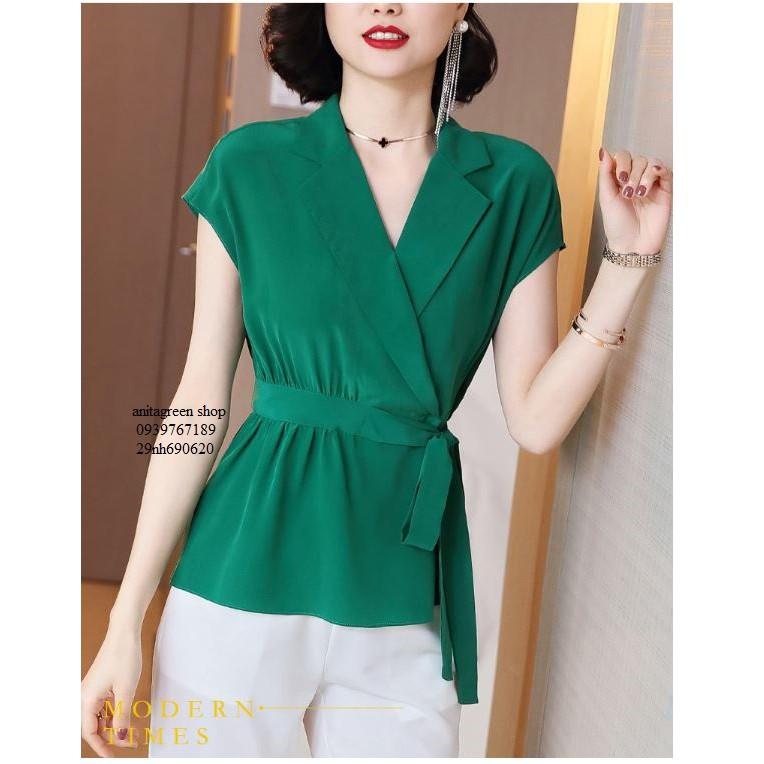 Nh690620-ÁO KIỂU VEST THẮT NƠ