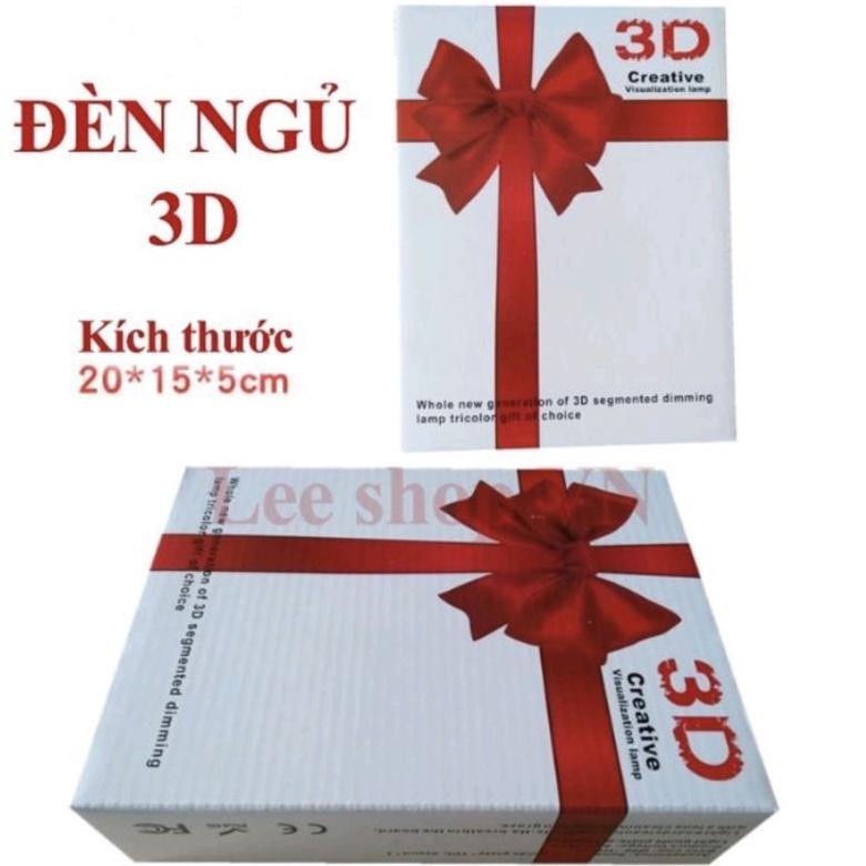 Đèn ngủ 3D/ đèn ngủ để bàn kiểu dáng siêu xinh - 3 chế độ sáng, làm trang trí phòng ngủ, quà tặng ý nghĩa