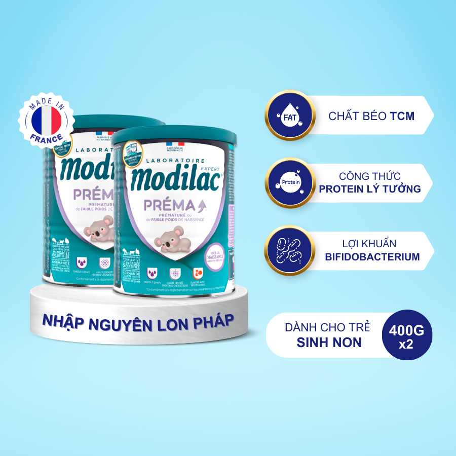 Combo 2 Sữa bột Modilac Préma 400g