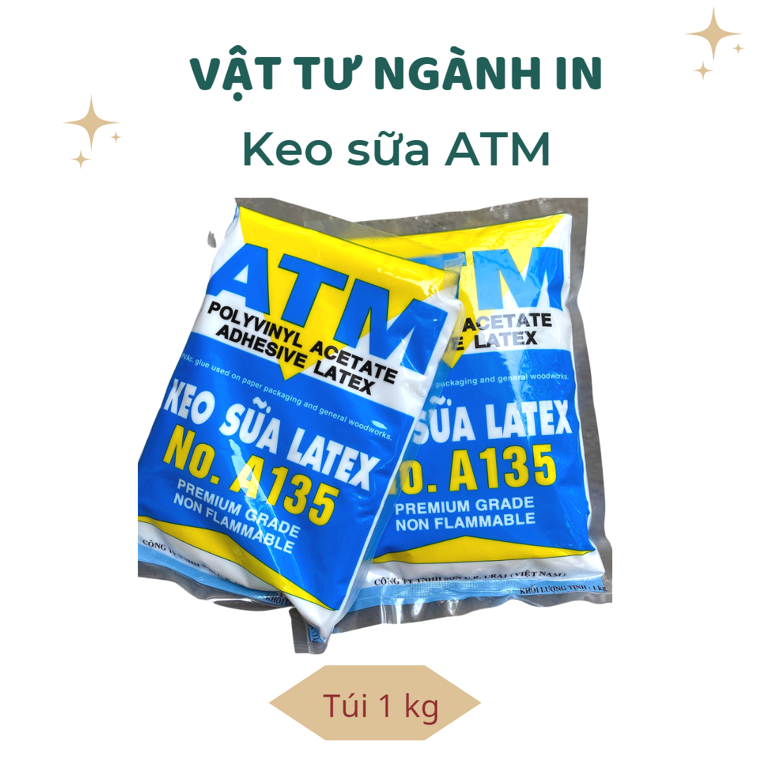 Keo sữa ATM làm keo dán, handmade, DIY, dán giấy, simili, hồ dán