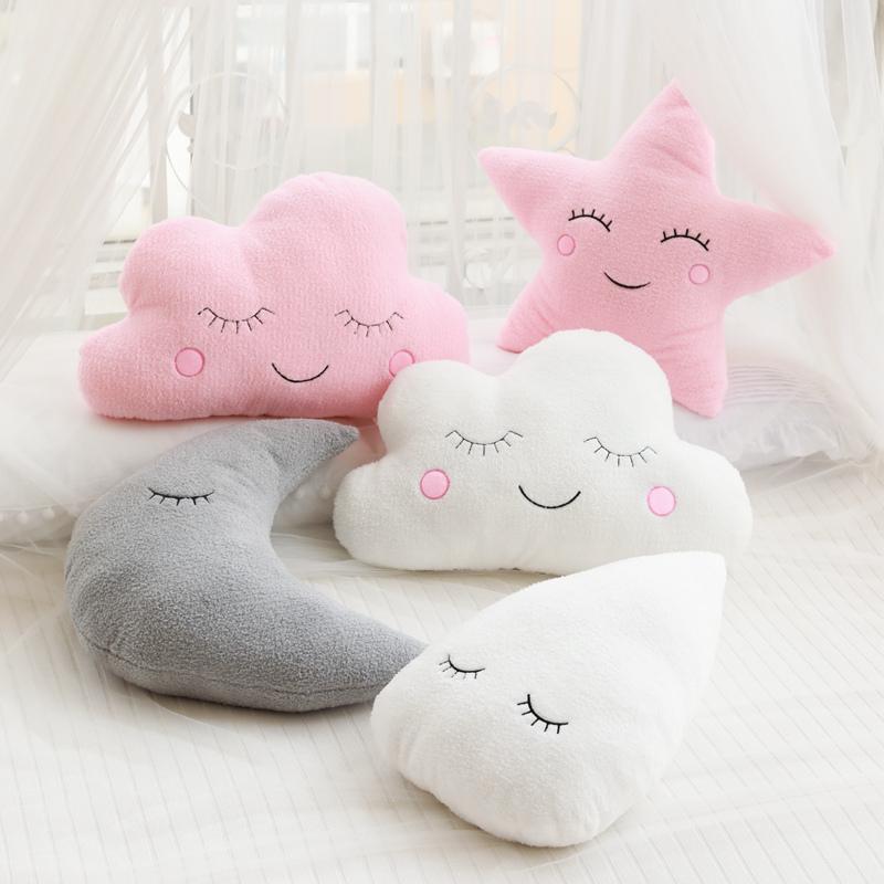 Đẹp Nhồi Bông Mây Trăng Sao Raindrop Sang Trọng Gối Đệm Mềm Mại Cloud Nhồi Bông Sang Trọng Đồ Chơi Dành Cho Trẻ Em Bé Trẻ Em Gối Cô Gái quà Tặng