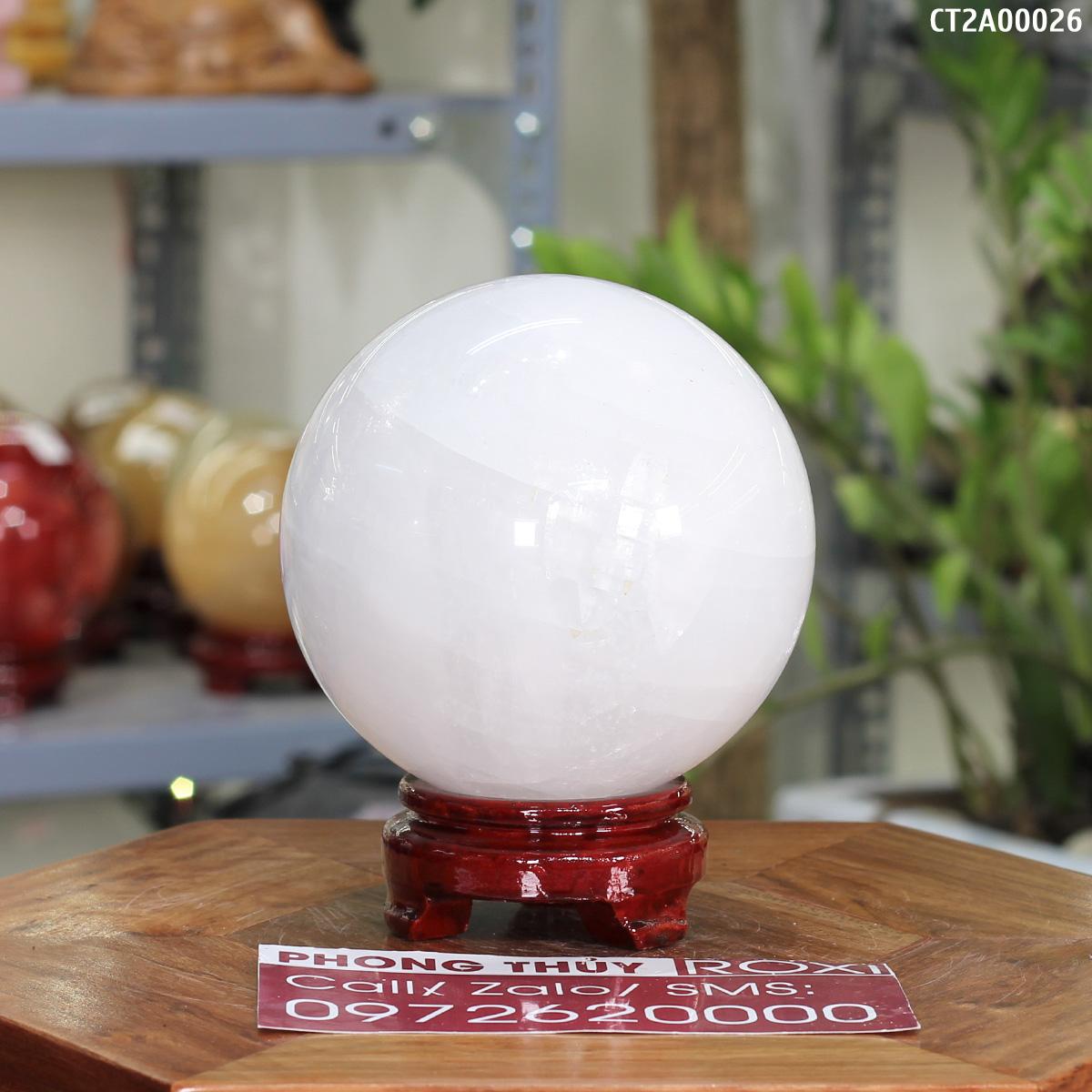 Quả Cầu đá Canxit trắng 2A - 2,8kg - 12,4cm