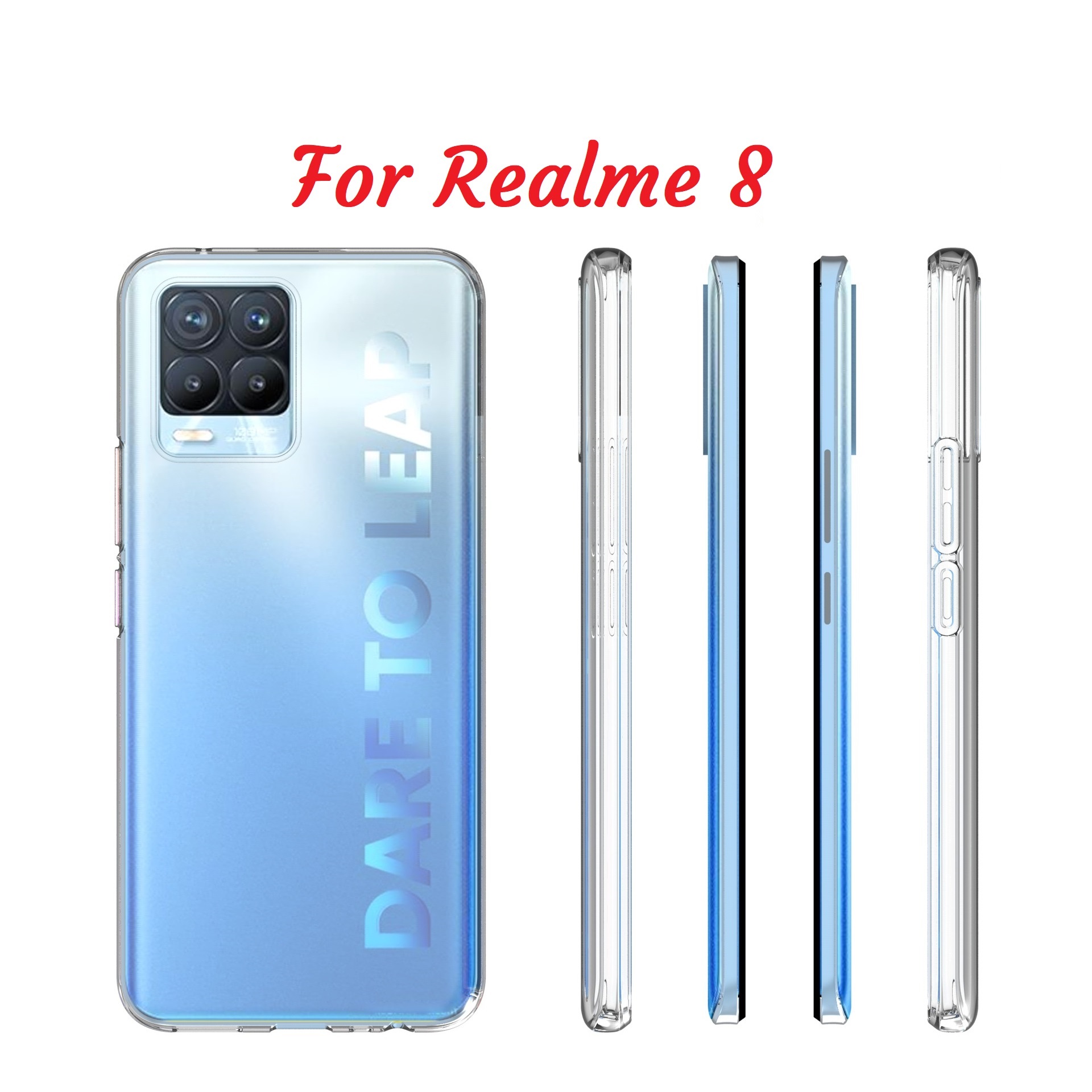 Ốp lưng dành cho Realme 8 silicon dẻo trong suốt cao cấp A+