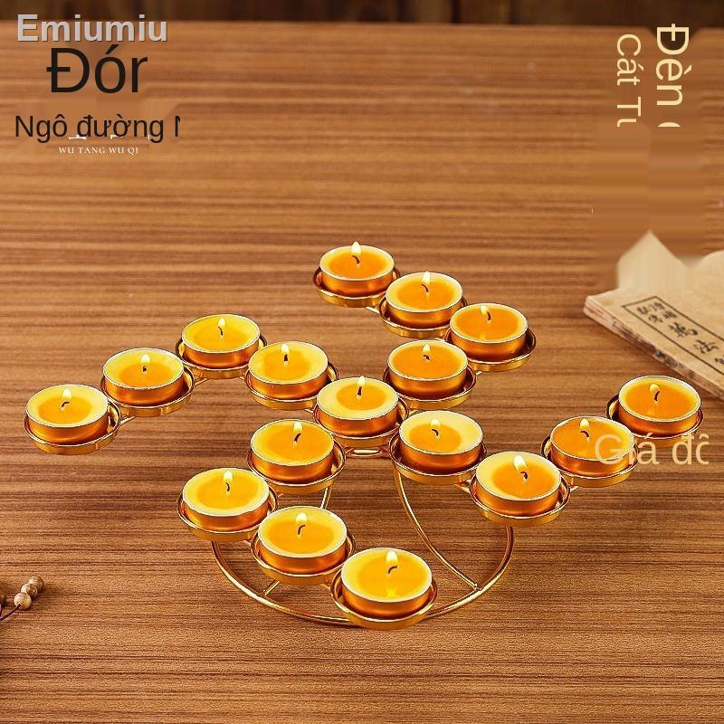 ☌◐▩đui đèn ống bơ Junlanzhai đui đèn cho mặt trước tượng phật cho đèn bàn hợp kim nến đèn bàn trang trí phật đường đồ dù
