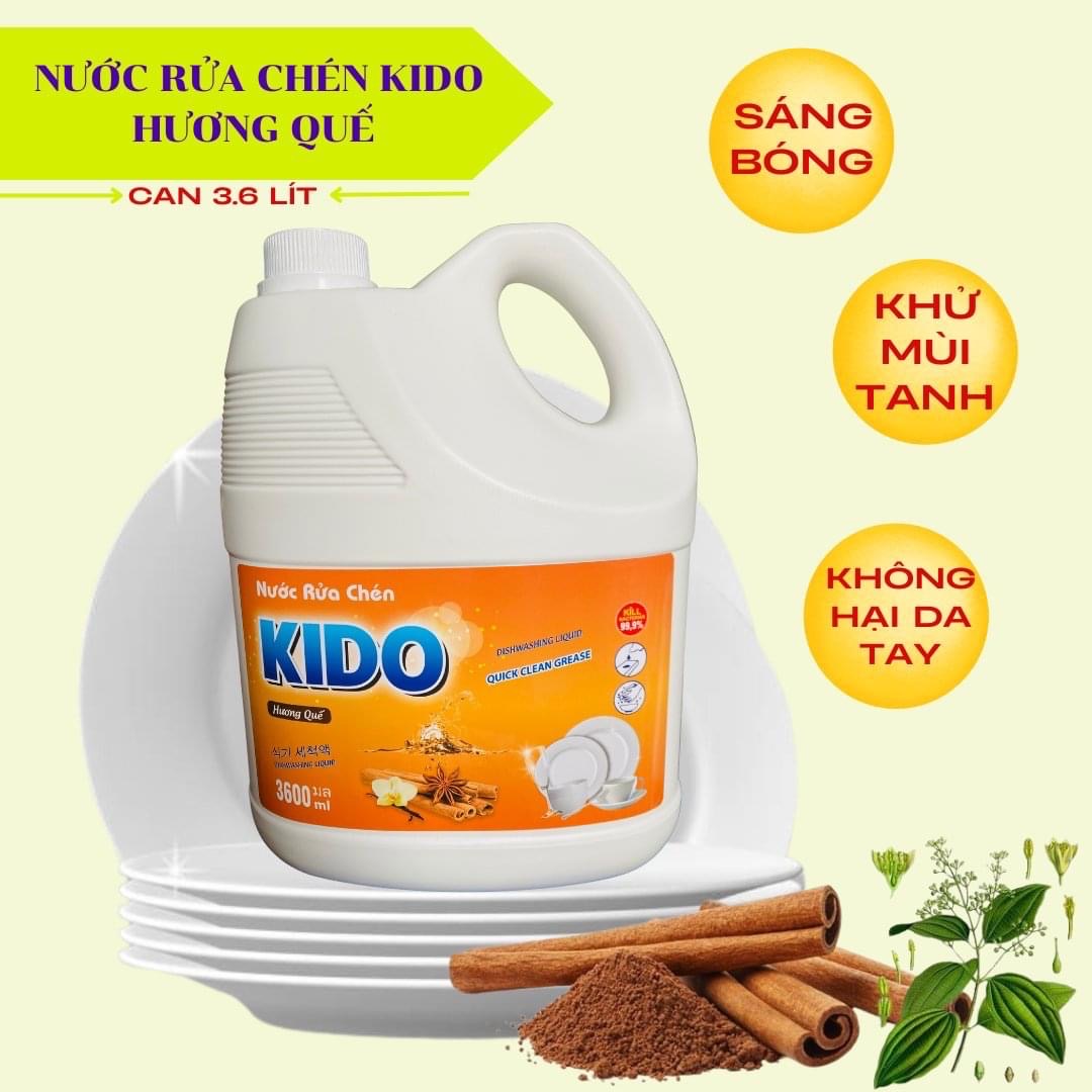 Nước Rửa Bát KIDO Quế - Sự Tinh Tế Cho Gia Đình Sạch Sẽ