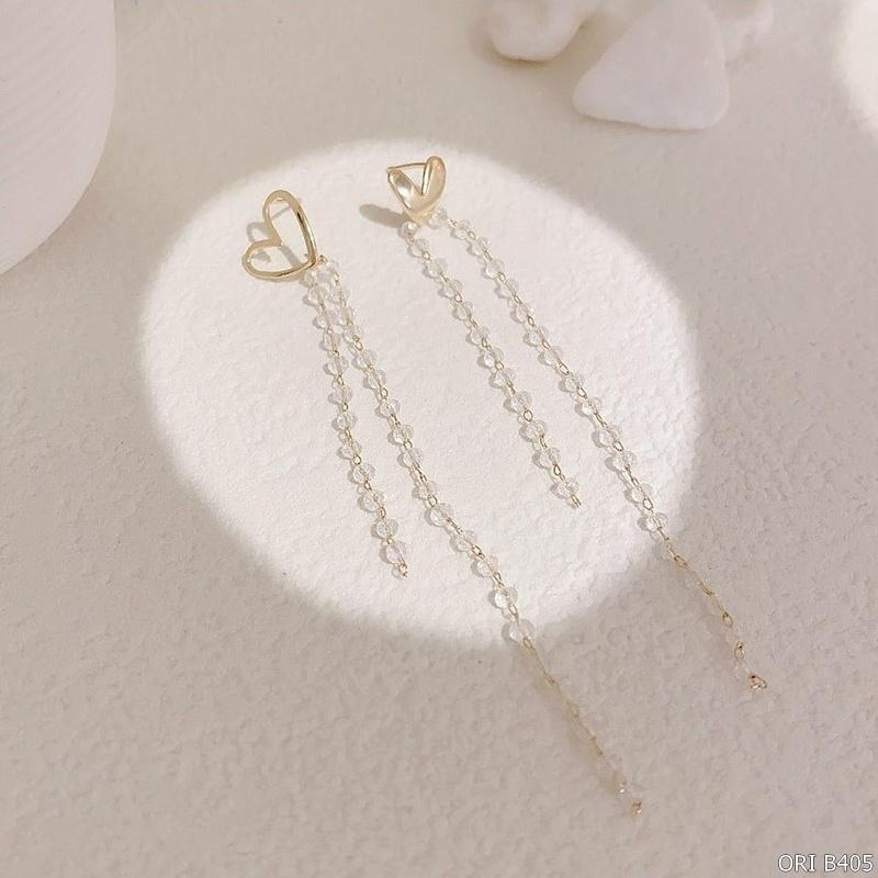 Bông tai nữ dáng dài trái tim Miracle Heart thời trang sang trọng ORI ACCESSORIES B405