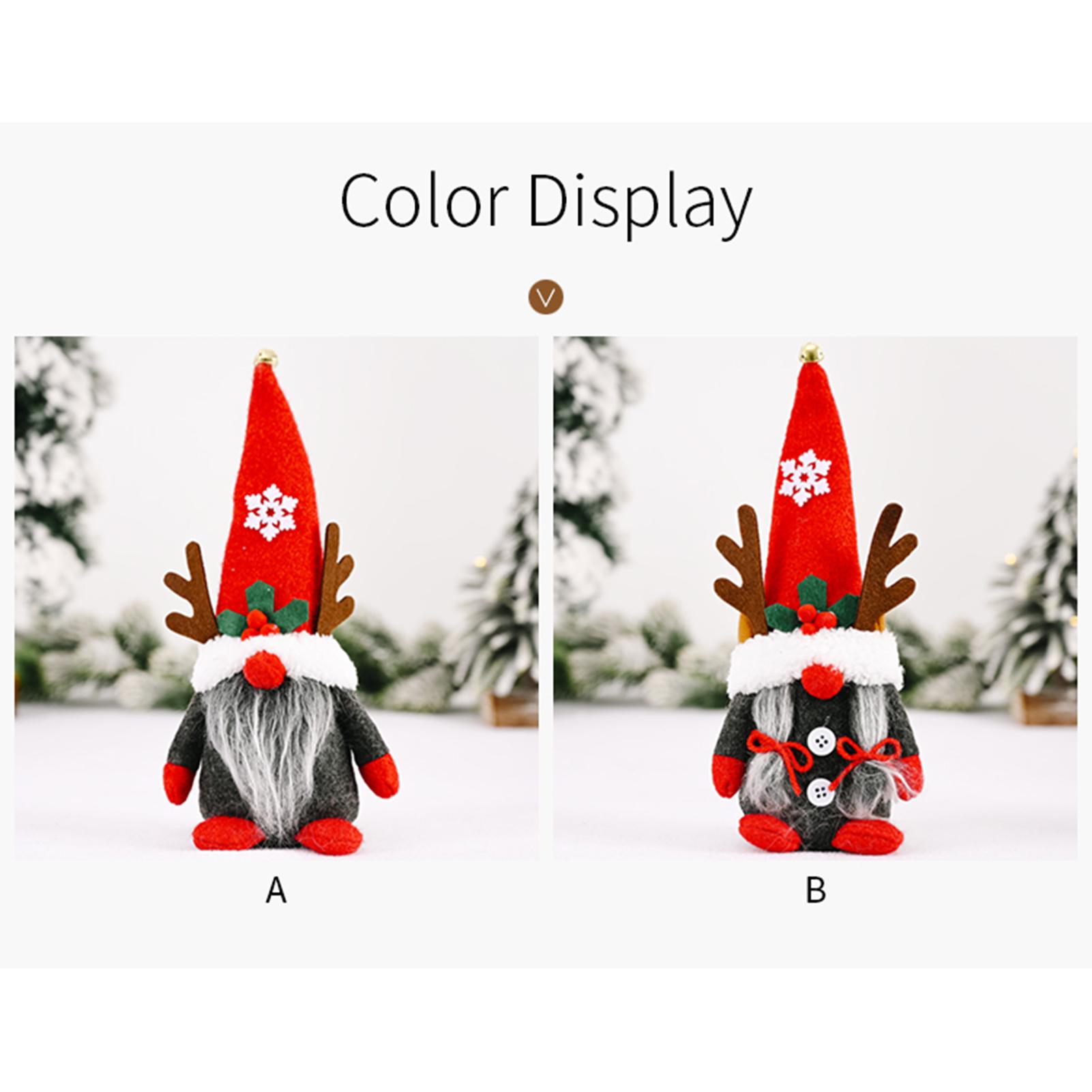 Đồ trang trí bàn Giáng sinh Búp Bê Hình Ông Già Không Mặt Đáng Yêu bằng vải