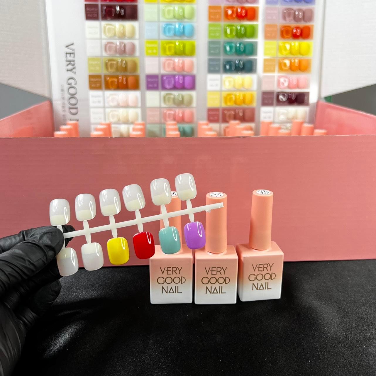Set Sơn Gel 44 Màu Very Good Nail Đậm Mướt, Lên Màu Chuẩn Chai 15ml Tặng Kèm Bảng Màu Và Base Top Làm Nail Nữ Women