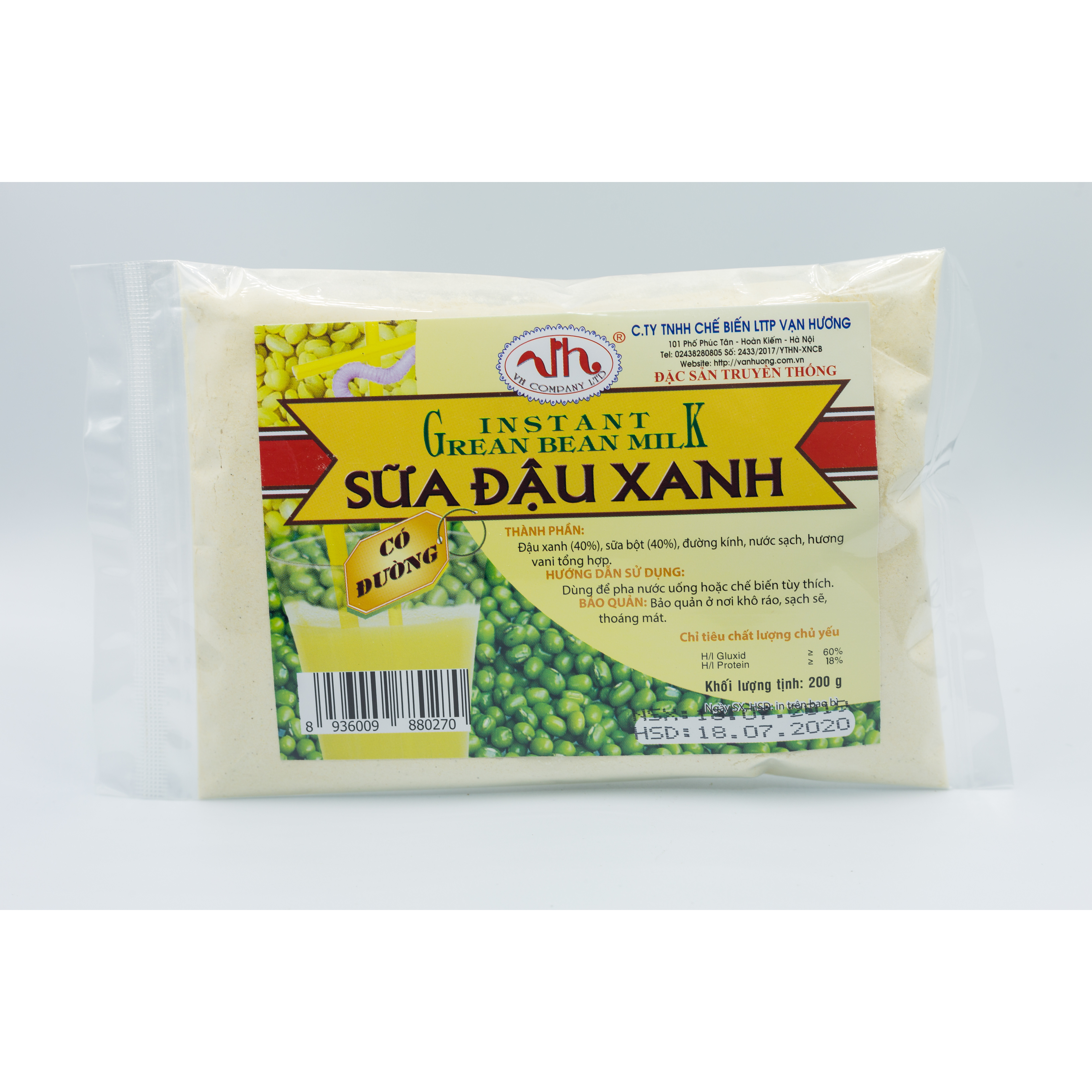 Sữa đậu xanh uống liền 200g