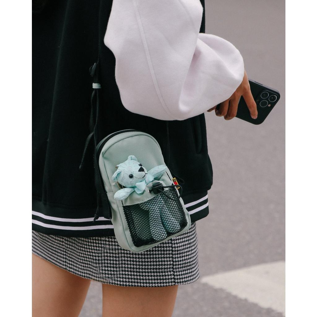 Túi đeo chéo nam nữ unisex, chất dù bền nhẹ, kiểu dáng thời trang độc đáo  - BOM