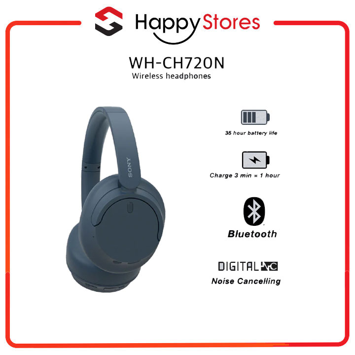 Tai nghe không dây chống ồn SONY WH-CH720N - Hàng chính hãng