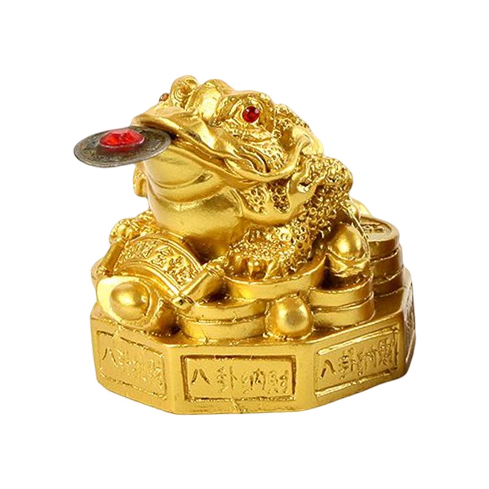 2Pcs Lucky Charm Wealth Frog Lucky Money Frogs for Tabletop Gifts Decor