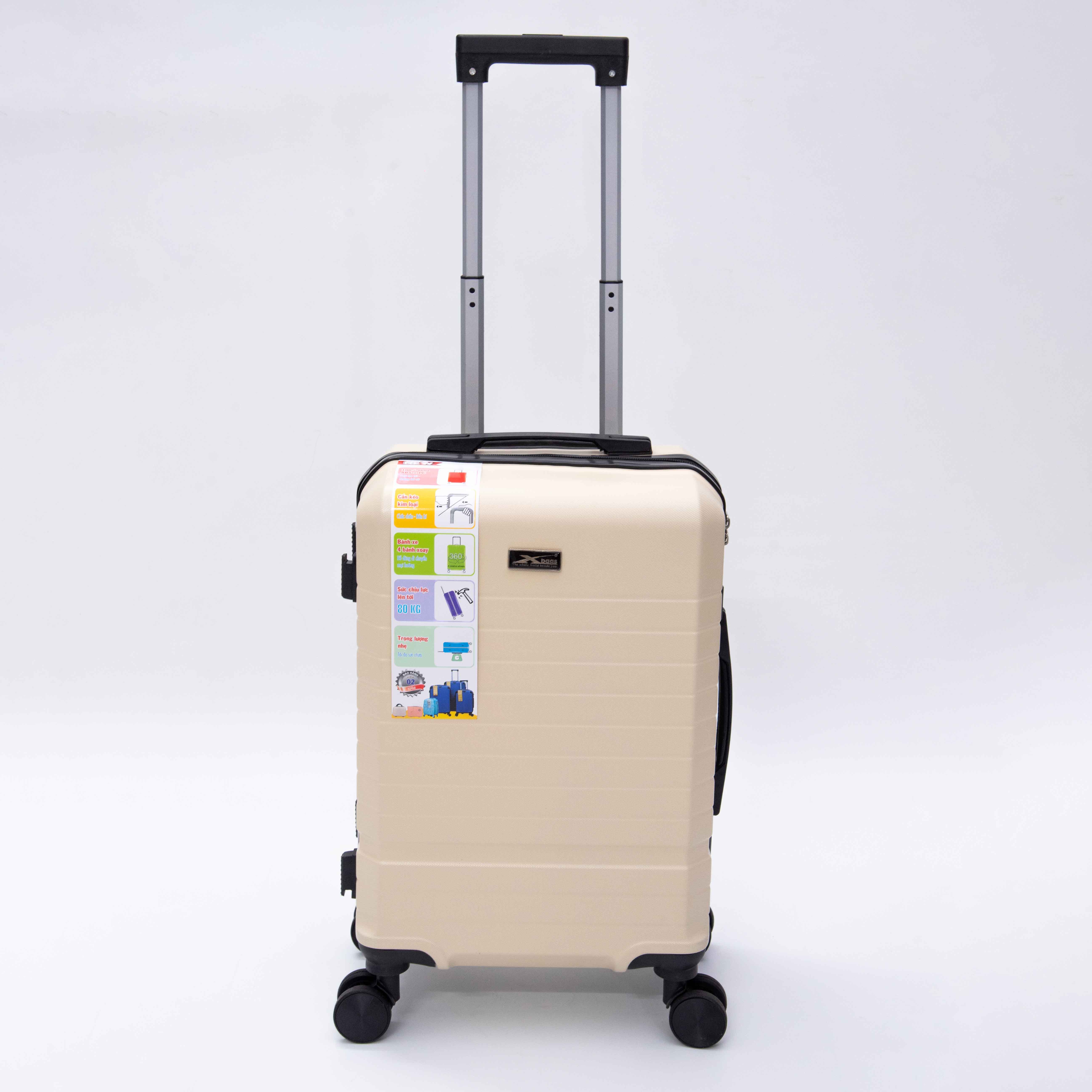 Vali Xbags White Titan Pro với Đầu Khoá TSA và Cổng Sạc USB Tiện Lợi Xb 6105