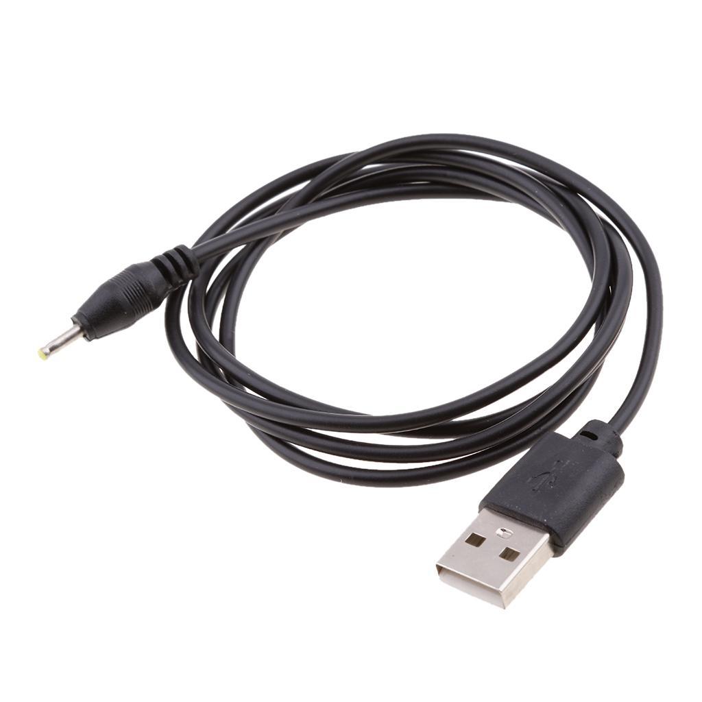 4 Pieces USB Type A Male to DC 2.5mm x 0.7mm Male Adapter Power Supply Cable 1m/3.3ft Black