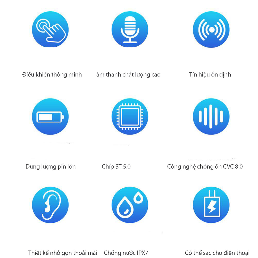 Tai nghe không dây bluetooth  true wireless