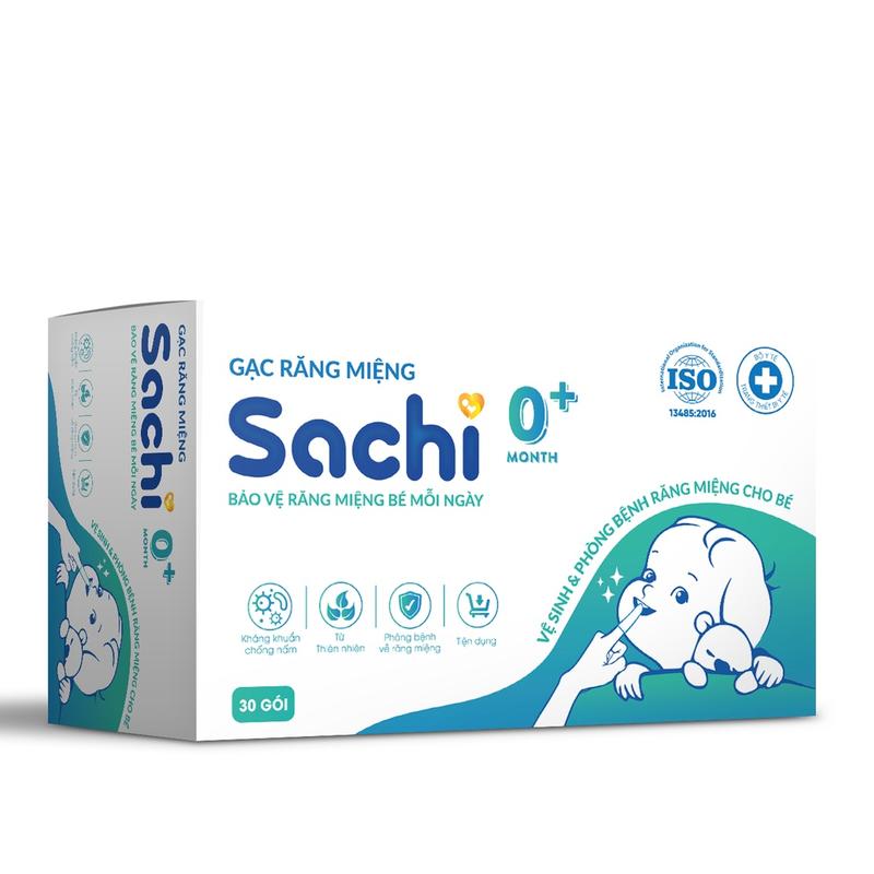 Mua 2 Gạc Rơ Lưỡi Sachi cho bé từ 0 tháng tuổi- Tặng 1 kem hăm Liniment