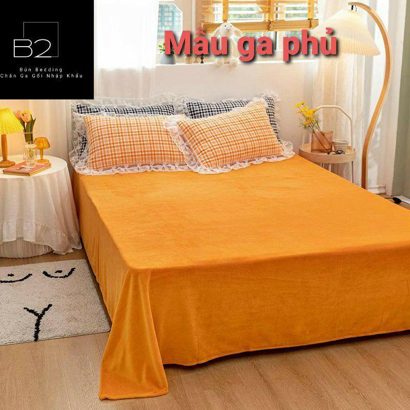 Bộ Ga Gối Nỉ Nhung Nhập Khẩu 5 món