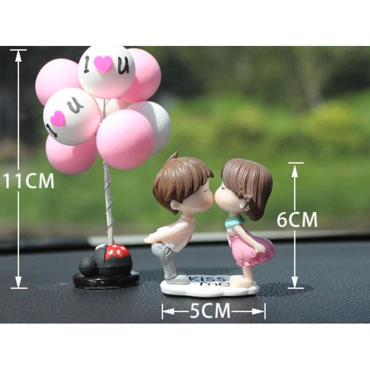 Set decor búp bê tình nhân trang trí taplo xe hơi cực xinh xắn.