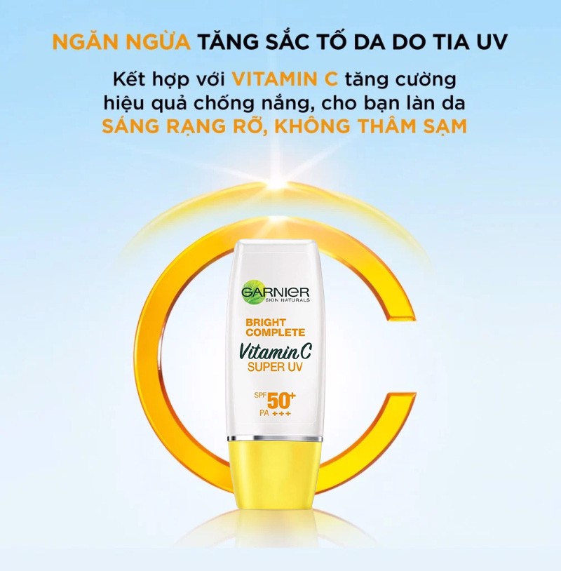 Kem Chống Nắng Sáng Da Garnier Light Complete Super UV Spot-Proof Sunscreen - Natural Finish SPF 50+/ PA++++