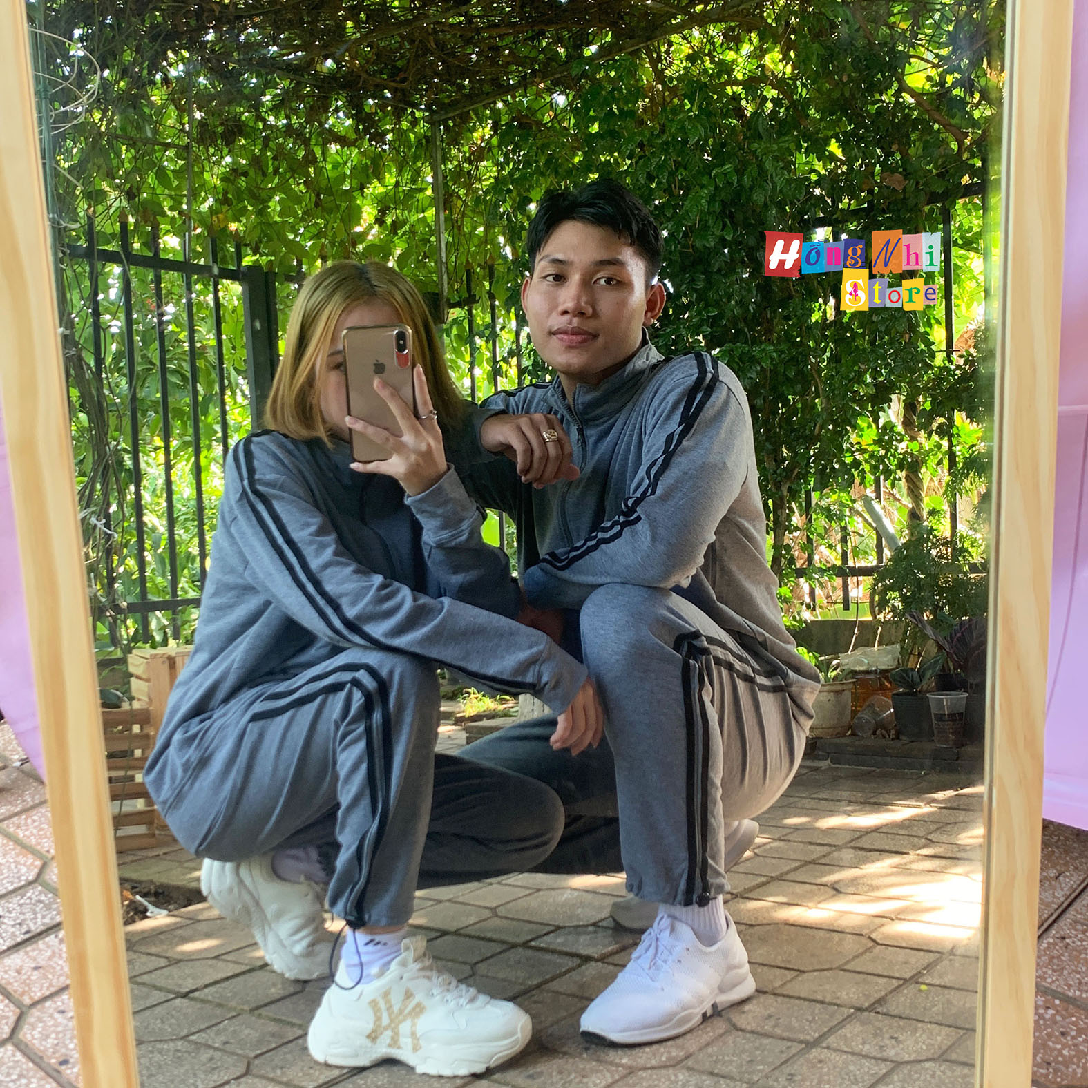 Set Bộ Thể Thao Oversize Ulzzang Unisex Áo Khoác Tay Dài Quần Jogger Dài Màu Xám Cao Cấp - MM
