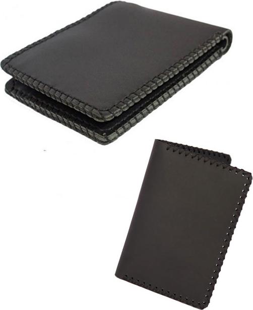 Combo Bộ Đôi Ví Nam Handmade Cao Cấp Galaxy Store Lớn Và Nhỏ Da Bò Thật