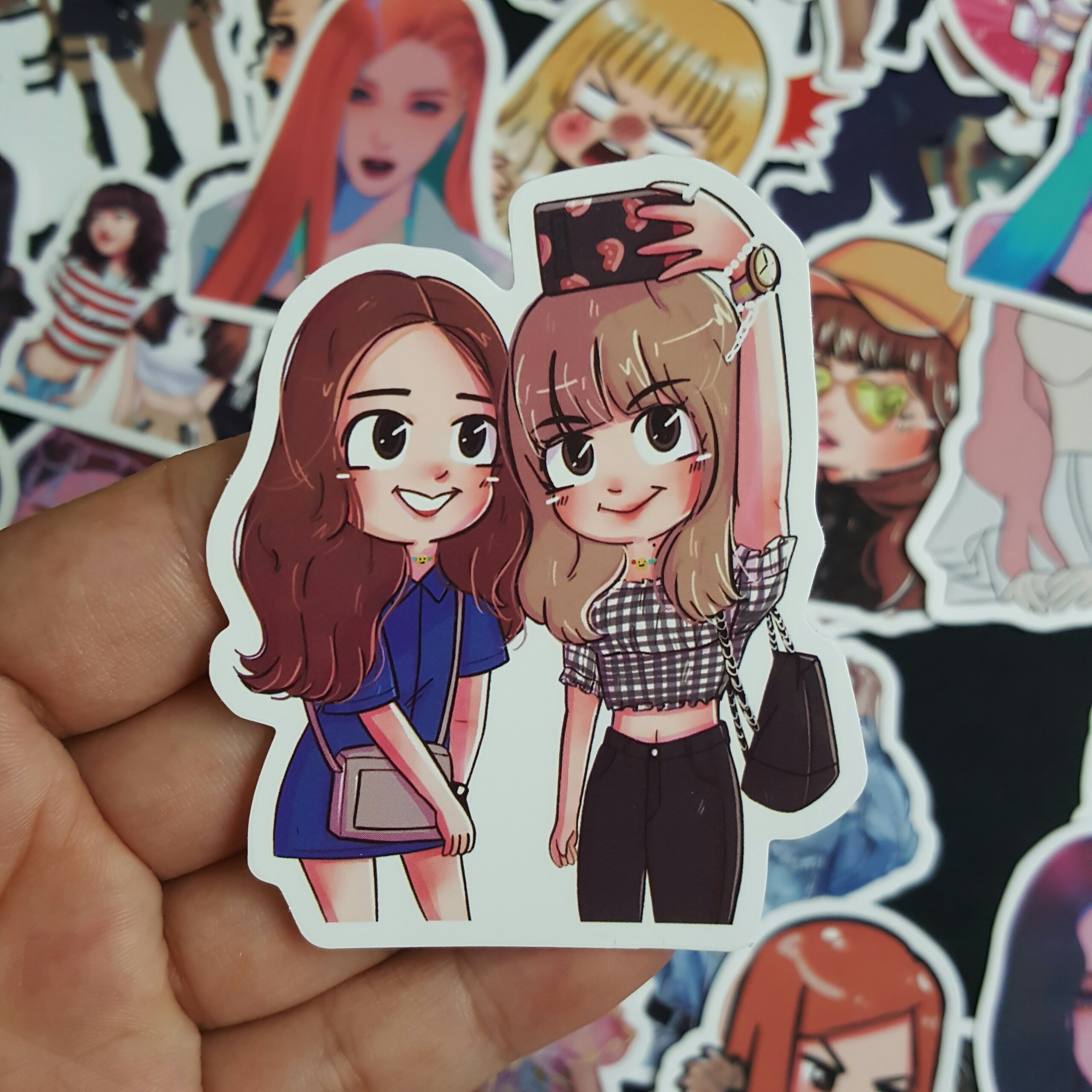 Bộ Sticker dán cao cấp chủ đề BLACKPINK - Dùng dán Xe, dán mũ bảo hiểm, dán Laptop