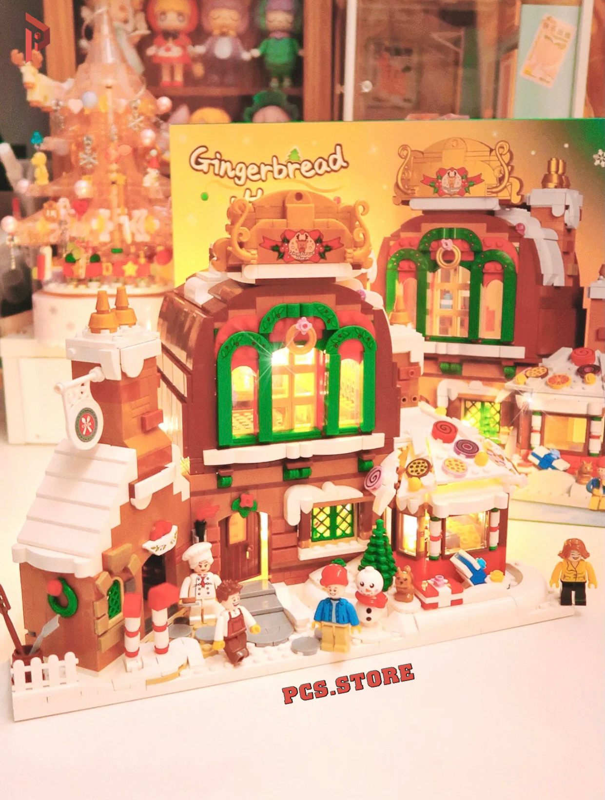 Đồ Chơi Lắp Ráp Mô Hình Ngôi Nhà Bánh Gừng Noel - PCS STORE