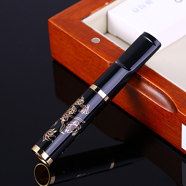 Tẩu Lọc Thuốc Cầm Tay Họa Tiết Hoa Văn Rồng Cao Cấp ZB-218 - Quà tặng cho sức khỏe nam giới