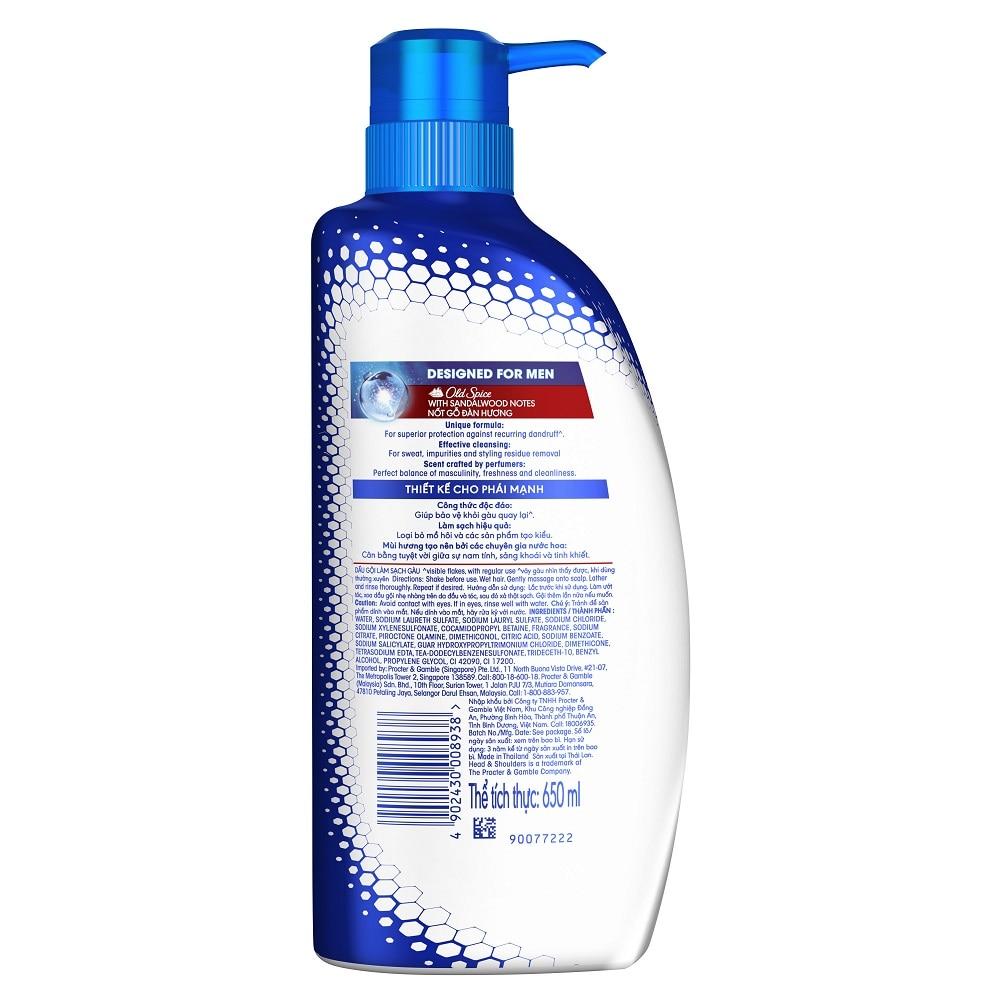 Dầu Gội Head &amp; Shoulders Làm Sạch Gàu Ultra Men Old Spice Anti Dandruff 650ml