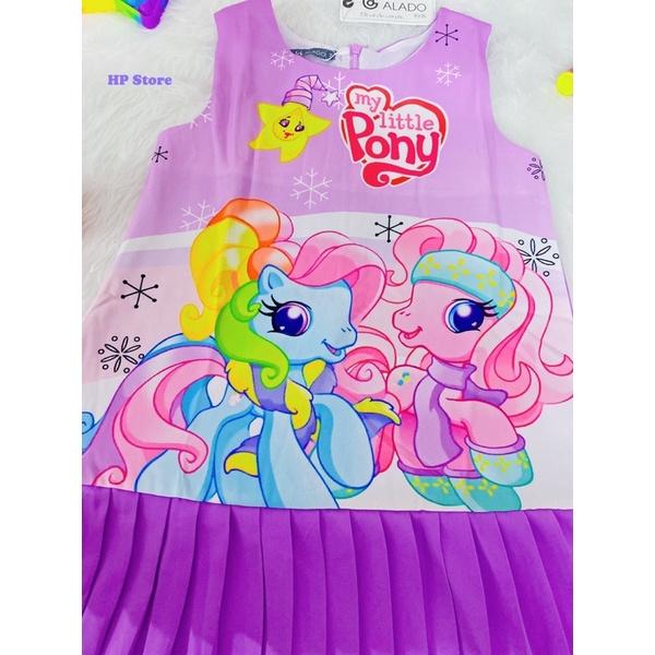 Đầm Bé Gái Size 8-24Kg, 9 Tháng Đến 6,5 Tuổi Công Chúa Ngựa Pony Tím