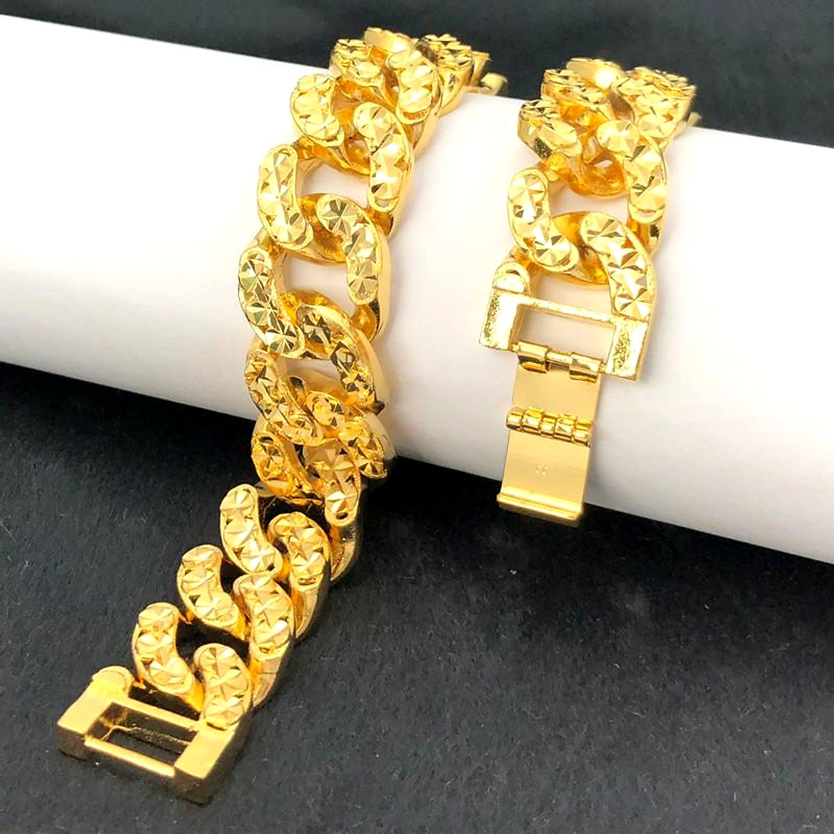 Lắc Tay Nam Mạ Vàng 24K Chạm Rồng