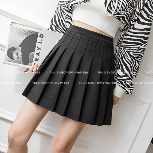 Chân Váy Tennis Dáng Ngắn Xếp ly lưng cao có quần lót trong Kiểu Xòe cực Xinh