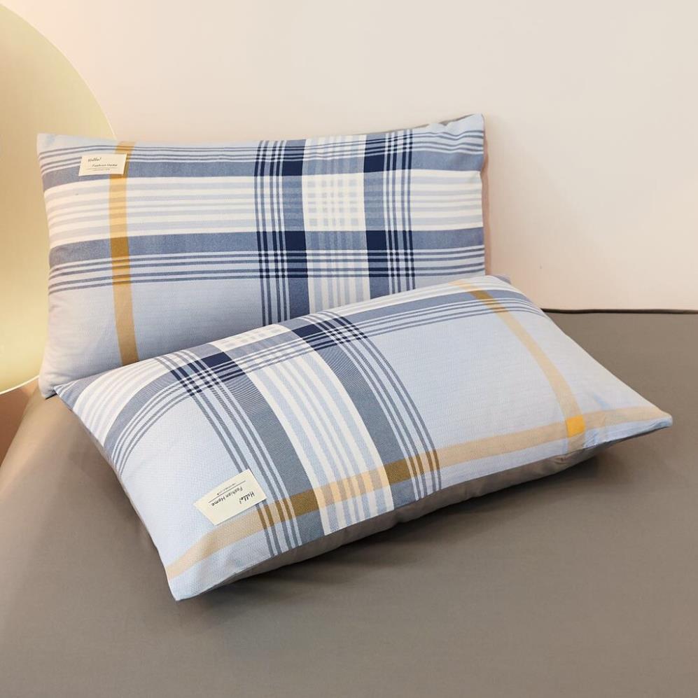 Bộ chăn ga gối Cotton TC kẻ sọc caro 4 món đủ kích thước 1m2 đến 2m*2m2