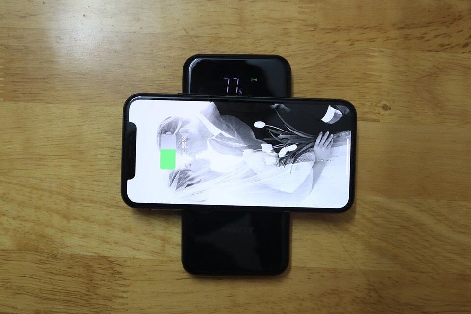 Sạc dự phòng không dây Pisen Wireless Charging Power Bank 8.000mAh thông minh_Hàng chính hãng