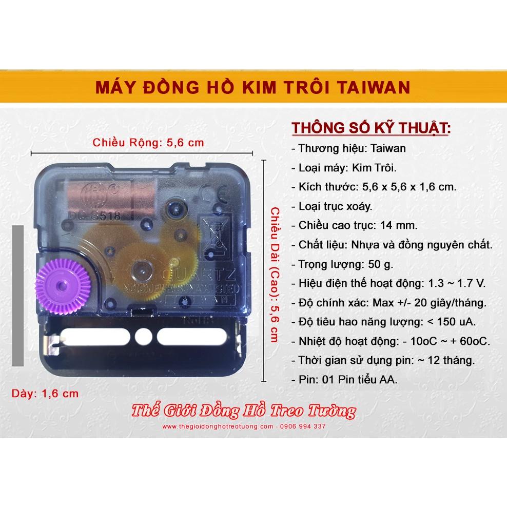 Máy Đồng Hồ KIM TRÔI Loại Tốt – Tặng Kèm Bộ Kim Tự Chọn và Pin AA.