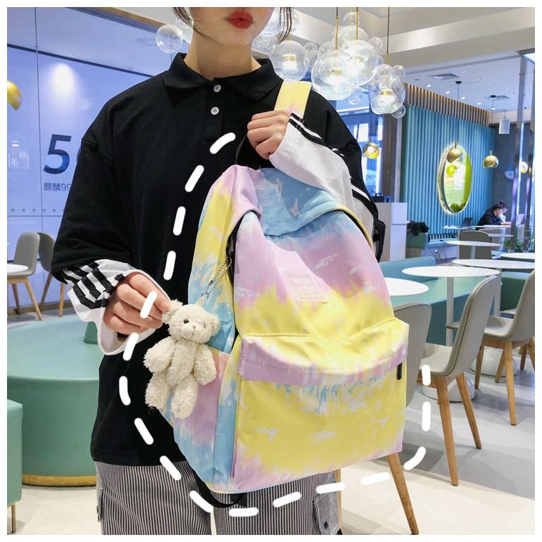 Balo ULZZANG thời trang, nhiều ngăn, vải chống thấm nước, trẻ trung phong cách Hàn Quốc