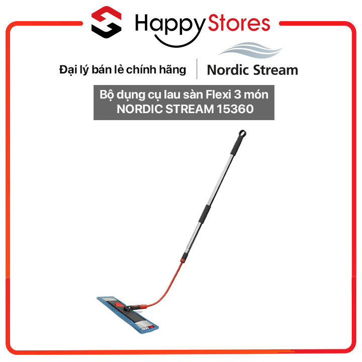 Bộ dụng cụ lau sàn Flexi - 3 món NORDIC STREAM 15360 - Hàng chính hãng 