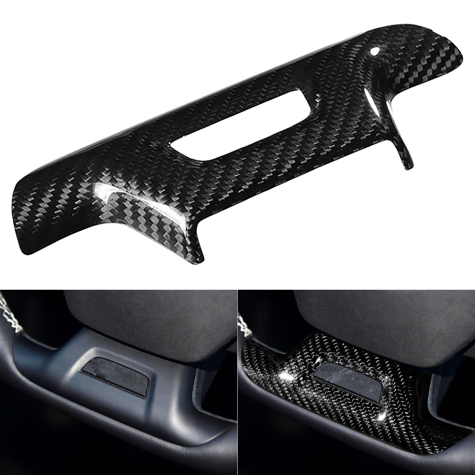 Carbon Fiber Steering Cover Decor Protective Cover with Hole