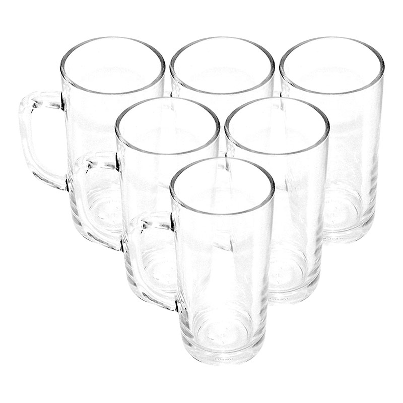 Bộ ly 6 cái Union Glass 376 Ly quai 400 ml  không ngã màu,  sản xuất Thái Lan